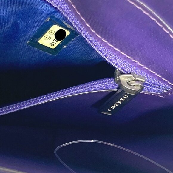 CHANEL hologram CC CC Mark Double Chain Shoulder Bag PVC/Leather purple - Picture 13 of 15